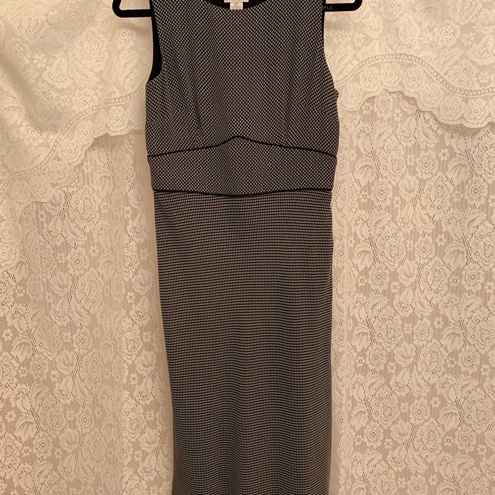 Ann Taylor Black and cream Patterned Dress